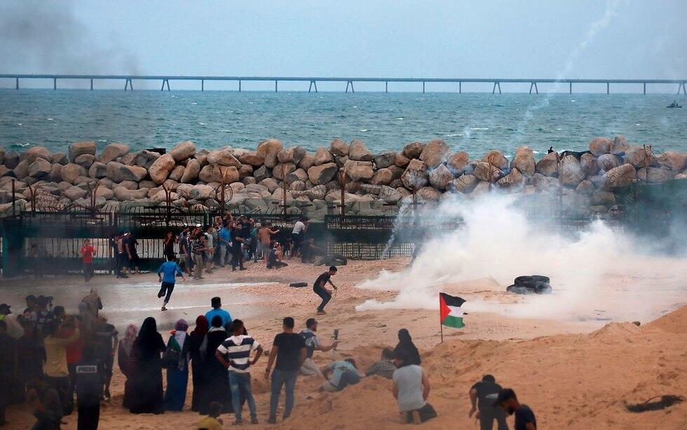Riots in northern Gaza