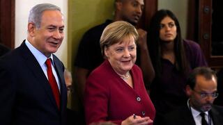 Merkel and Netanyahu face a press conference 