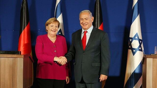 Merkel and Netanyahu at the press conference