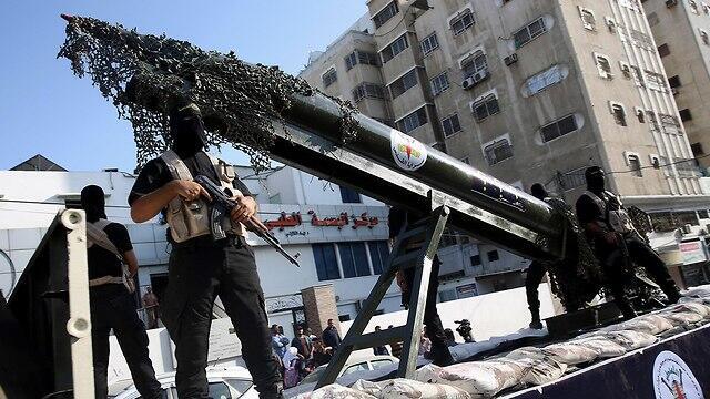Al-Quds Brigades military parade in Gaza