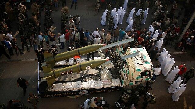 Al-Quds Brigades military parade in Gaza