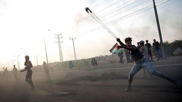 Palestinian protests near the Erez border crossing