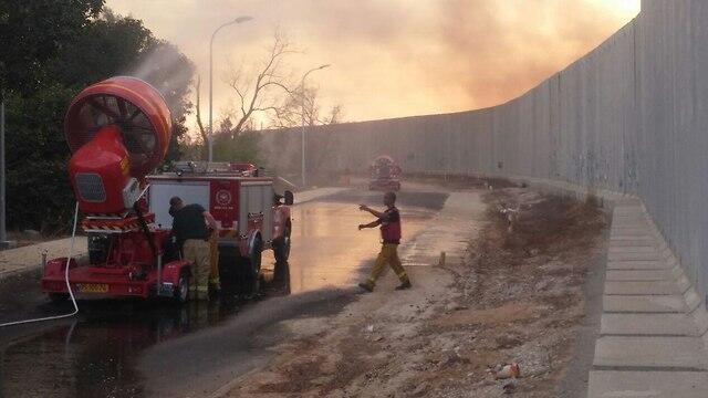 Fires break out throughout Gaza border communities  