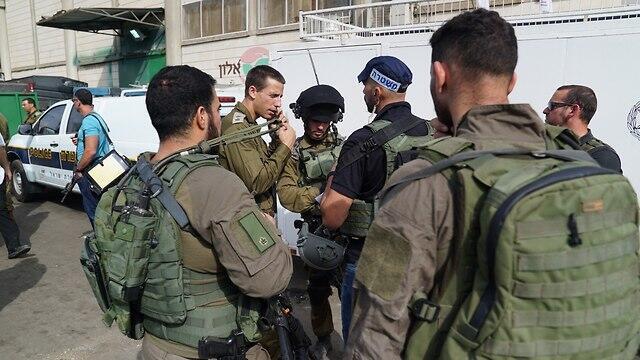 IDF forces at the Barkan industrial area