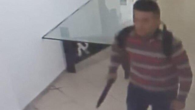 Ashraf Na'alwa fleeing the scene of the attack at the Barkan industrial areanullnull Ashraf Na'alwa fleeing the scene of the attack at the Barkan industrial area