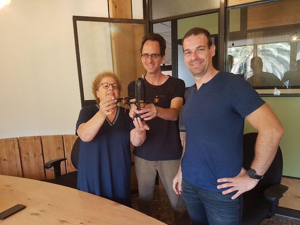 Noam Kenig with drone