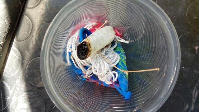 Обезвреженный воздушный шар в Иерусалиме. Фото: пресс-служба полиции