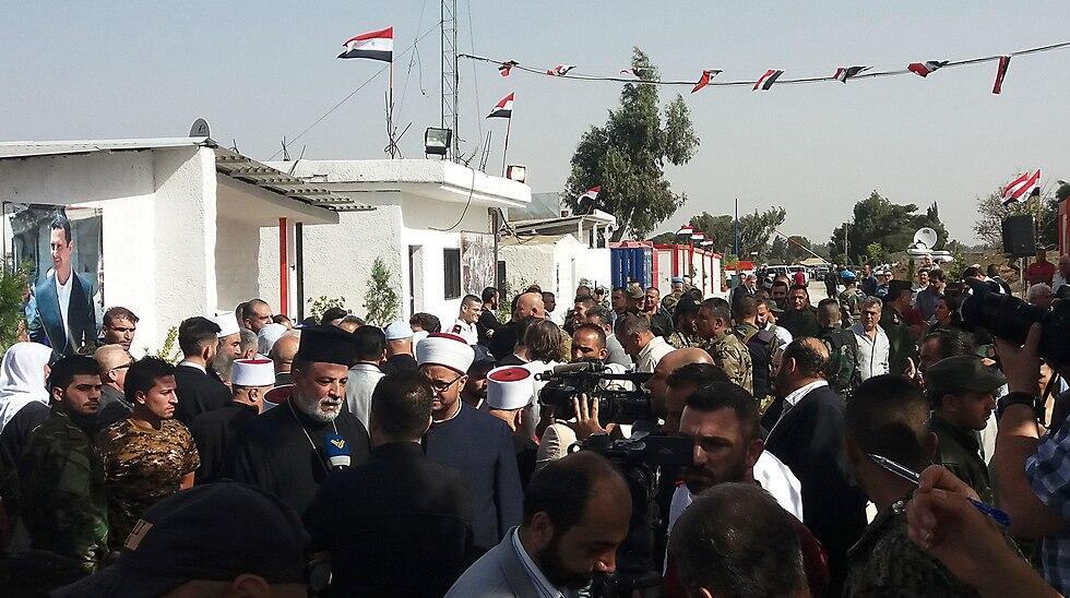 The Syrian side of the Quneitra crossing