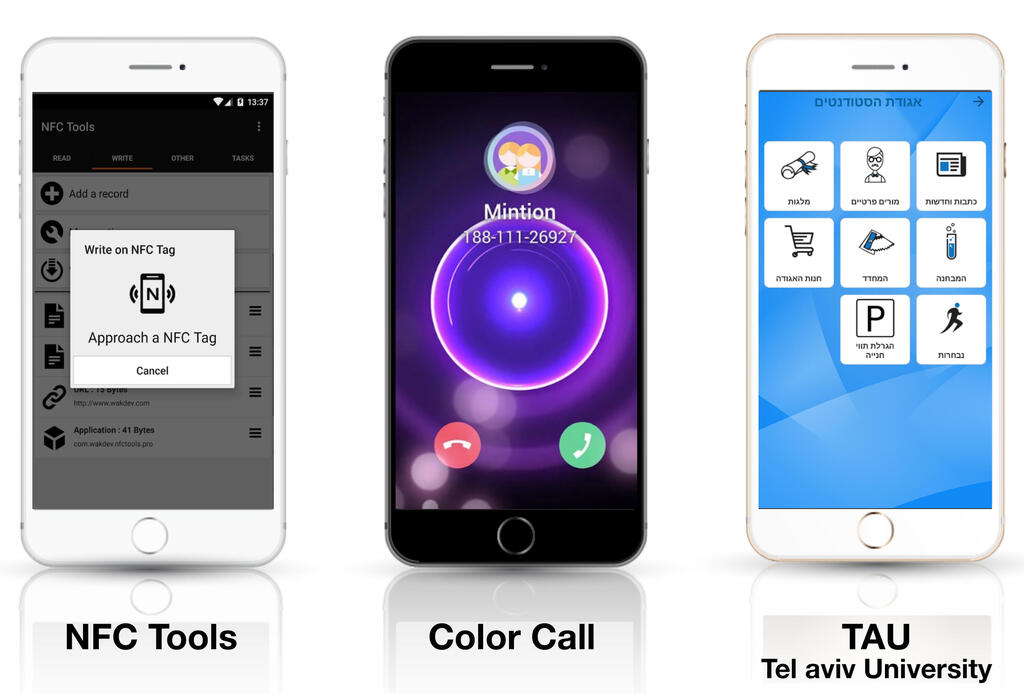 Приложения NFC Tools, Color Call и TAU