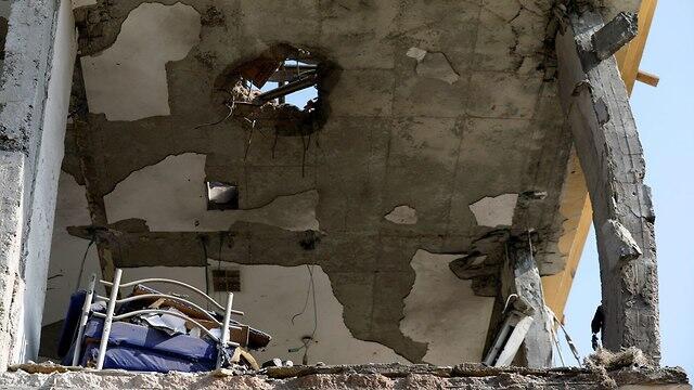Damage caused to house in Be'er Sheva hit by rocket
