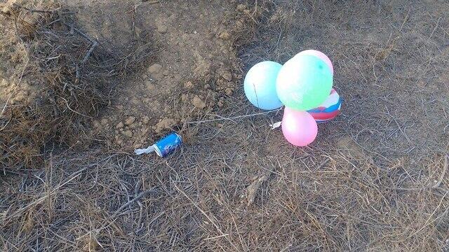 Шары с горючим веществом в Эшколе