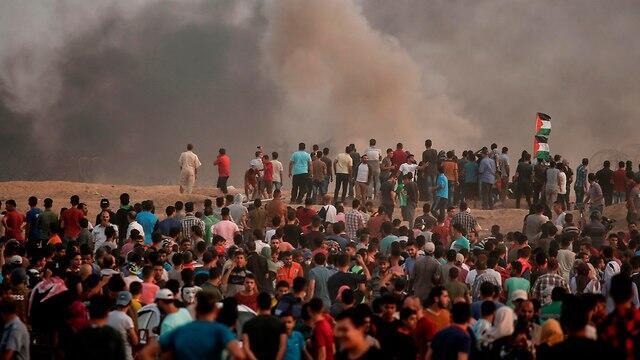 Gaza protests last Friday (צילום: AFP) Gaza protests last Friday