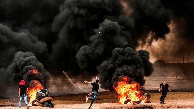 Беспорядки в Газе на границе с Израилем. Фото: AFP 