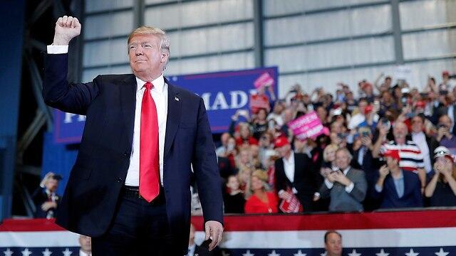 US President Trump at campaign rally in Florida (צילום: רויטרס) US President Trump at campaign rally in Florida
