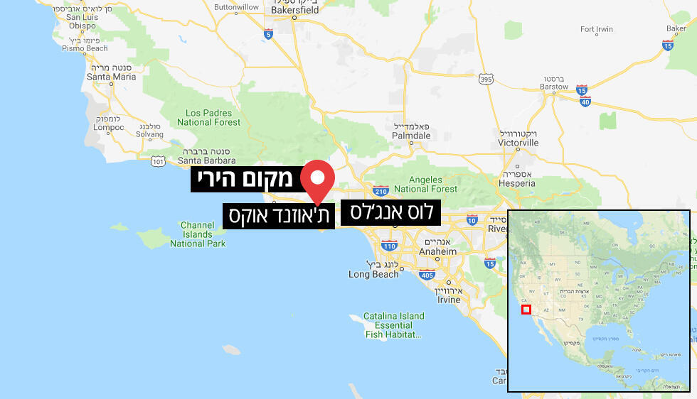 Место стрельбы к западу от Лос-Анджелеса