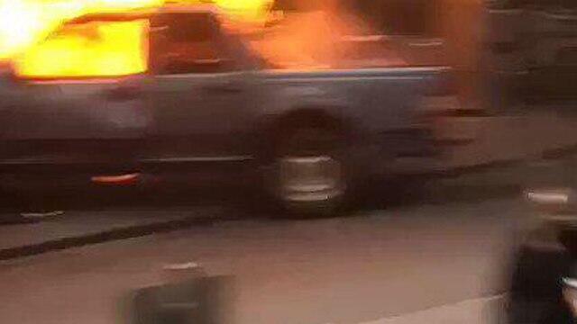 Инцидент в Мельбурне. Подожженная машинаnullnull Инцидент в Мельбурне. Подожженная машина