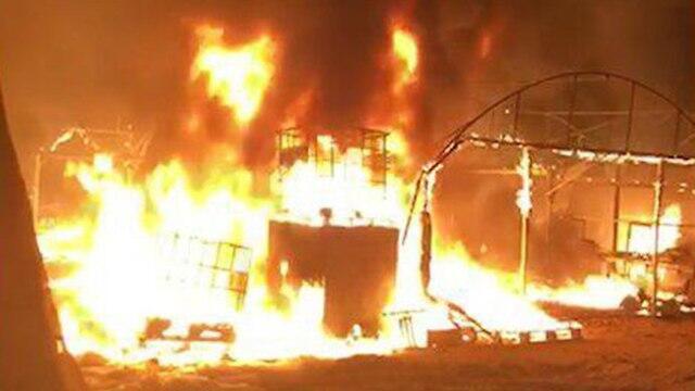 Пожар в теплице