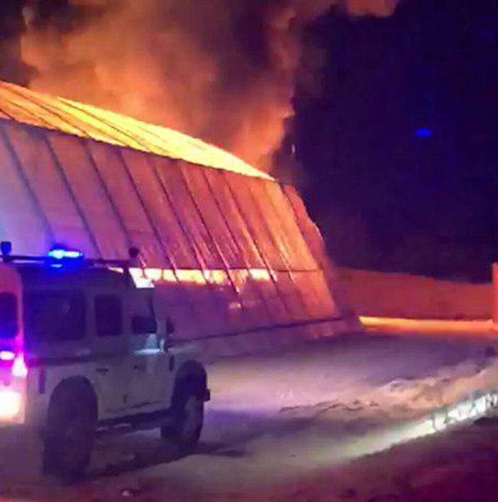 Пожар в теплице