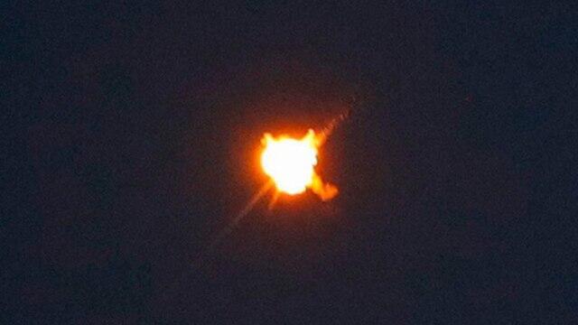 Iron Dome interception of Gaza rocket