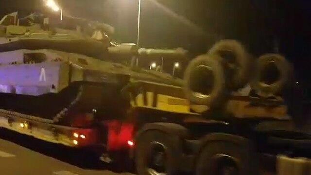 IDF armor making its way to Gaza border