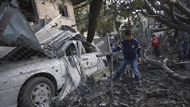 Wreckage in Gaza  