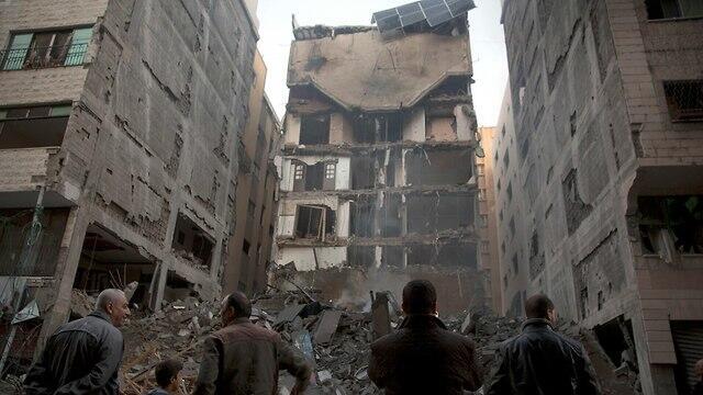 Wreckage in Gaza