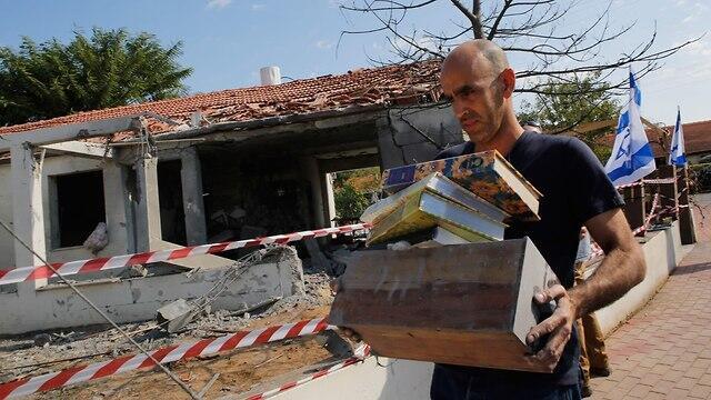Ashkelon house that suffered direct rocket hit