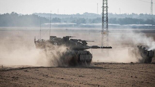 Танк на границе с Газой. Фото: MCT