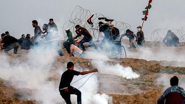 Столкновения на границе с сектором Газы. Фото: AFP