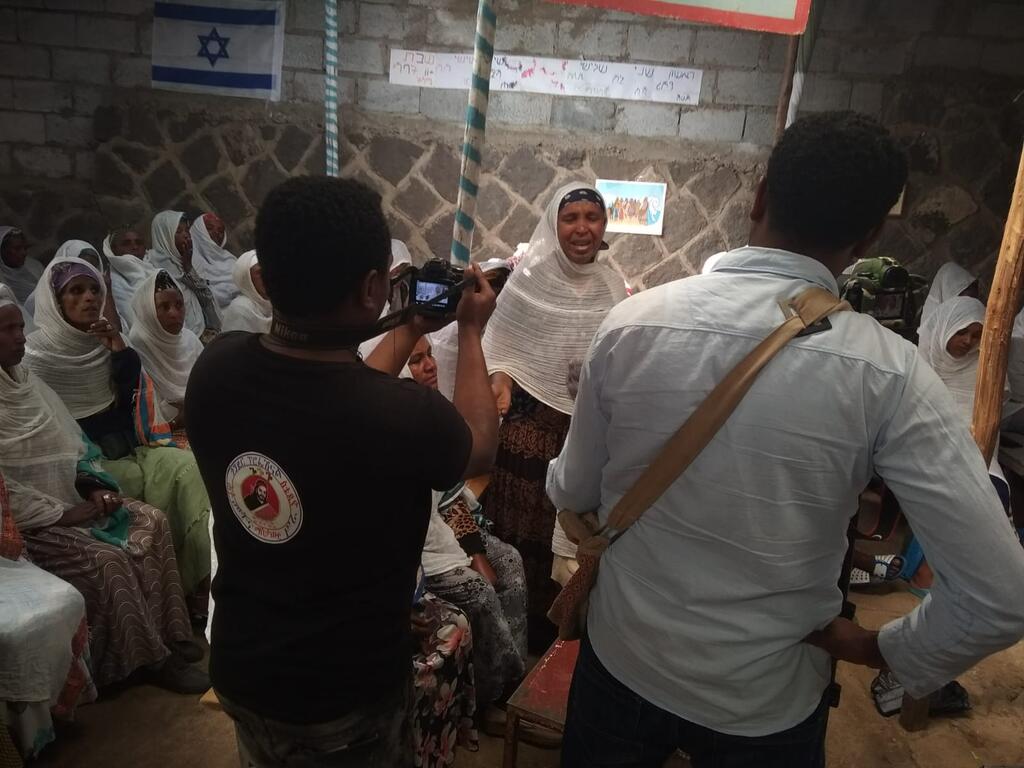 Ethiopian Jews in Addis Ababa (Photo: Struggle for aliya for Ethiopian Jews) מאבק להעלאת יהדות אתיופיה