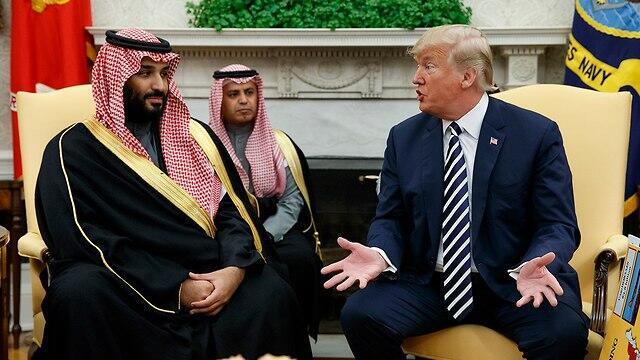 U.S. President Donald Trump meets with Mohammad bin Salman, Crown Prince of saudi Arabia (צילום: AP) U.S. President Donald Trump meets with Mohammad bin Salman, Crown Prince of saudi Arabia