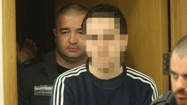 The defendant in court 