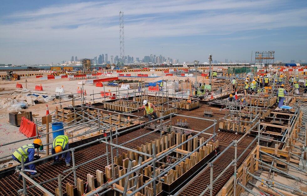 Строительство стадиона в Катаре. Фото: АР