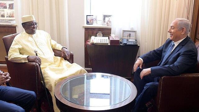 Chadian President Idriss Déby at the Prime Minister's Office in Jerusalem (צילום: עמוס בן גרשום, לע"מ) Chadian President Idriss Déby at the Prime Minister's Office in Jerusalem