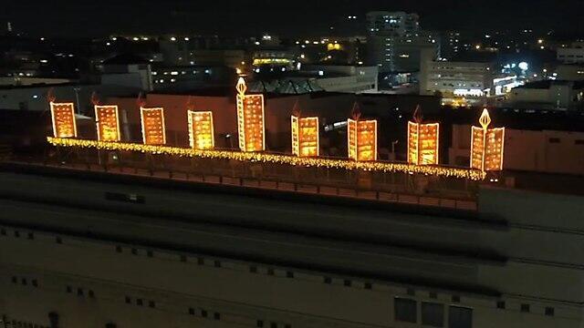 A menorah that can be seen from every spot in the city