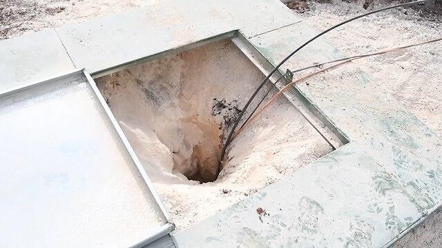 The opening of one of the terror tunnels