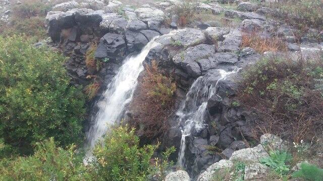 Водопад в районе Кацрина. Фото: Шимон Гринберг (צילום: שמעון גרינברג) Водопад в районе Кацрина. Фото: Шимон Гринберг