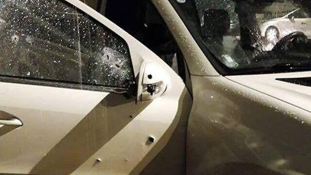 Автомобиль Ахмада Саламе после обстрела