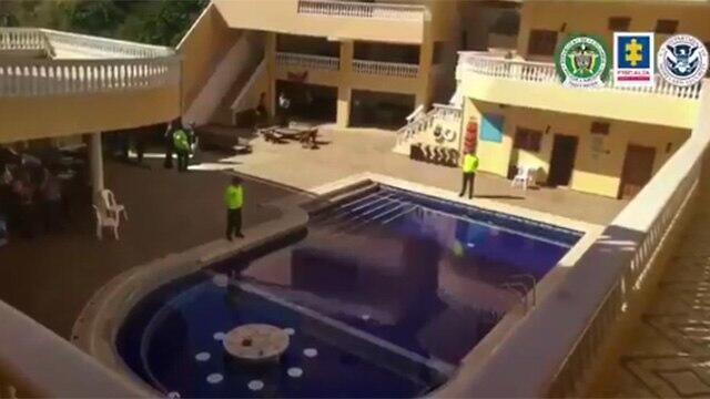 One of the properties raided by the police