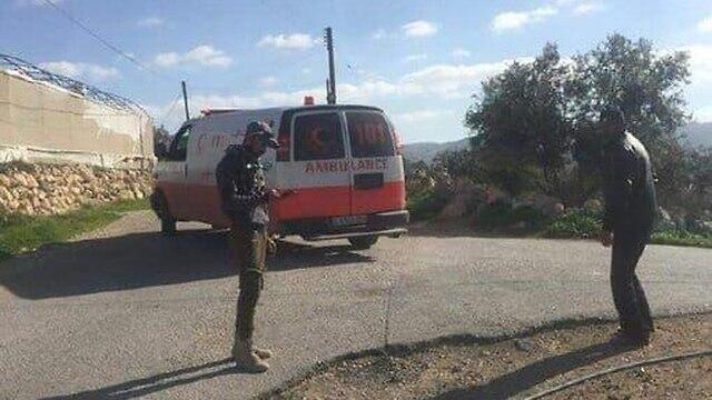 The scene at Idhna village in the southern West Bank 