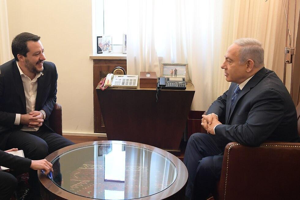 Italian Deputy Prime Minister Salvini meets with Prime Minister Netanyahu
