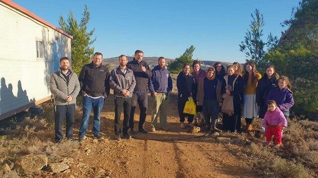 Settlers return to evacuated outpost Amona, December 2018. (Photo: Courtesy of Amona residents' association)