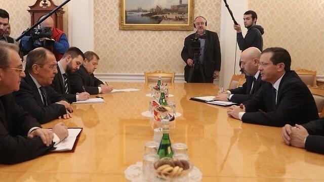 Russian FM Lavrov and Jewish Agency chief Herzog meeting in Moscow, December 2018 (Courtesy of Russian Embassy in Israel) nullnull Russian FM Lavrov and Jewish Agency chief Herzog meeting in Moscow, December 2018 (Courtesy of Russian Embassy in Israel)