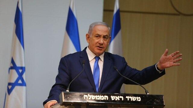 Benjamin Netanayhu denounces Hezbollah ahead of a Security Council debate, December 19, 2018 (צילום: אלכס קולומויסקי) Benjamin Netanayhu denounces Hezbollah ahead of a Security Council debate, December 19, 2018
