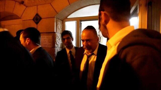 Former defense minister Avigdor Lieberman attacked by ultra-Orthodox activists, Jerusalem, December 19, 2018