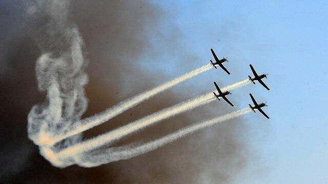 Авиашоу в День Независимости. Фото: Хаим Горенштейн (צילום: חיים הורנשטיין) Авиашоу в День Независимости. Фото: Хаим Горенштейн