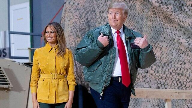Мелания и Дональд Трамп в Ираке. Фото: AFP