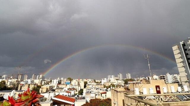 Радуга на Кирьят-Бяликом. Фото: Вера Бон