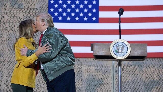 Мелания и Дональд Трамп в Ираке. Фото: AFP