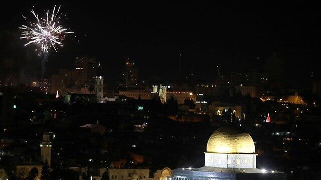 New Year's celebrations in Jerusalem, December 31, 2018